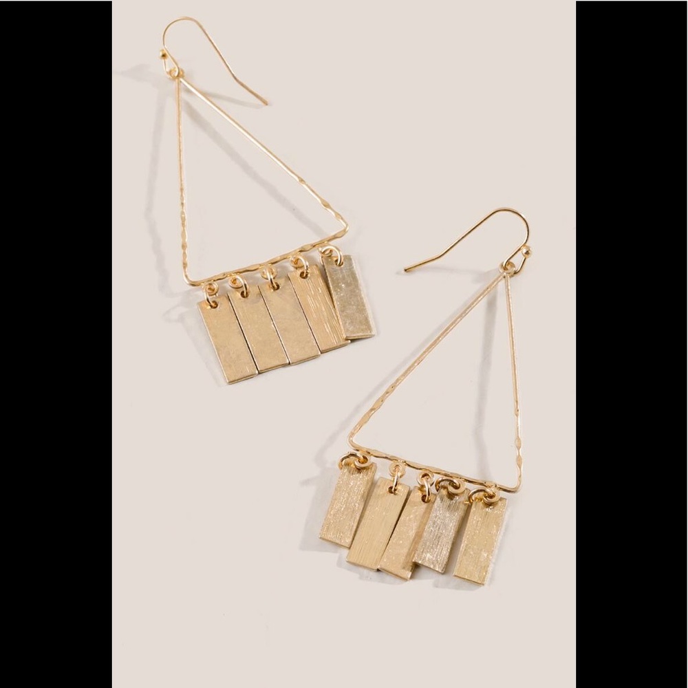 Francesca’s Indie Triangle Drop Earrings